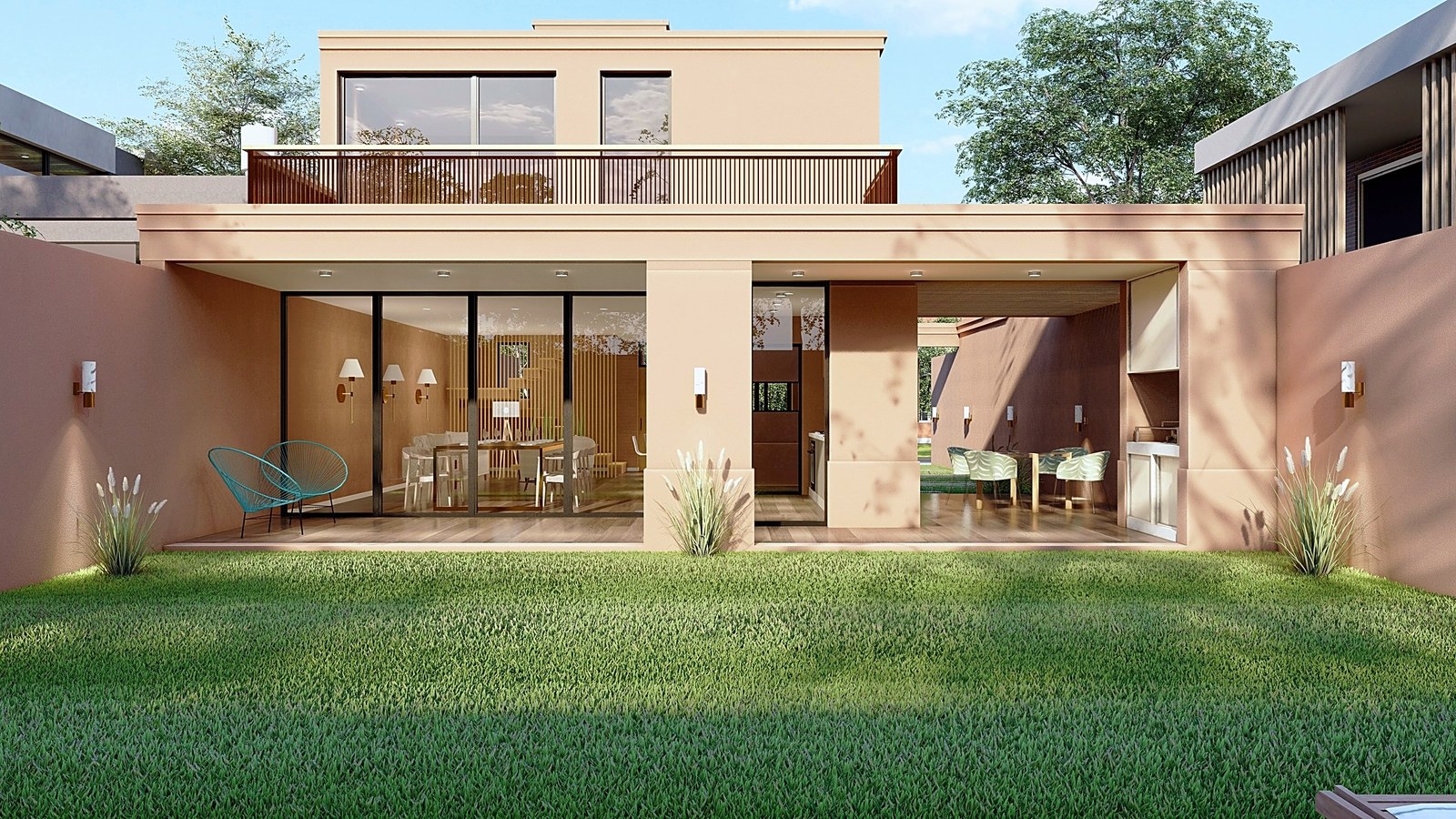 Casa LP en Neuquén: render del proyecto 4 de 6