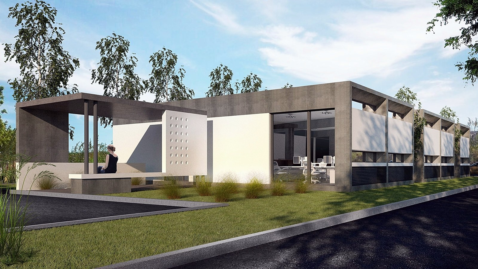 Galpón Veni, obra comercial en Neuquén: render del proyecto